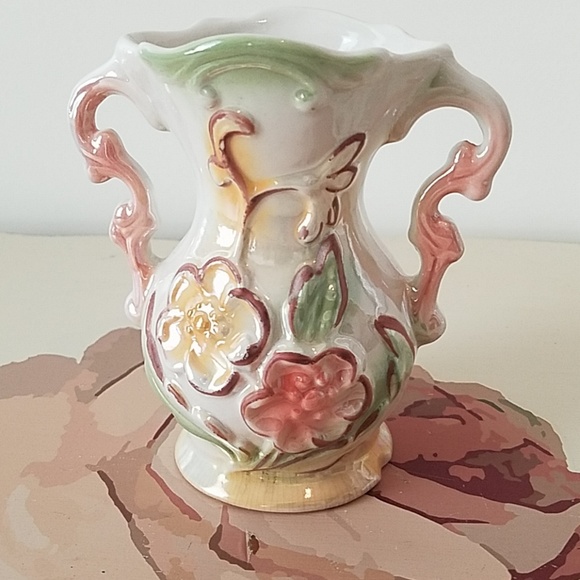 Brazilian Accents Vintage Handpainted Made In Brazil Two Handle